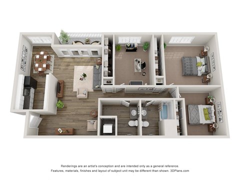 Grand Arbor Reserve apartments in Raleigh, NC photo of three bedroom apartment